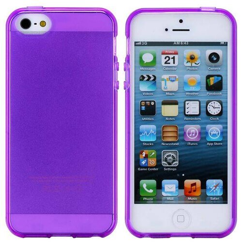 Glossy paars TPU iPhone 5 Case Glossy paars TPU iPhone 5 Case