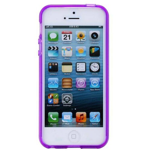 glossy paars tpu iphone 5 case