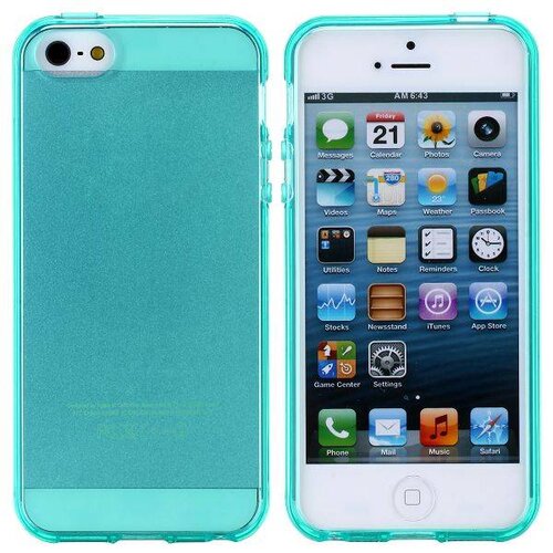 Glossy blauw/groen TPU iPhone 5 Case Glossy blauw/groen TPU iPhone 5 Case