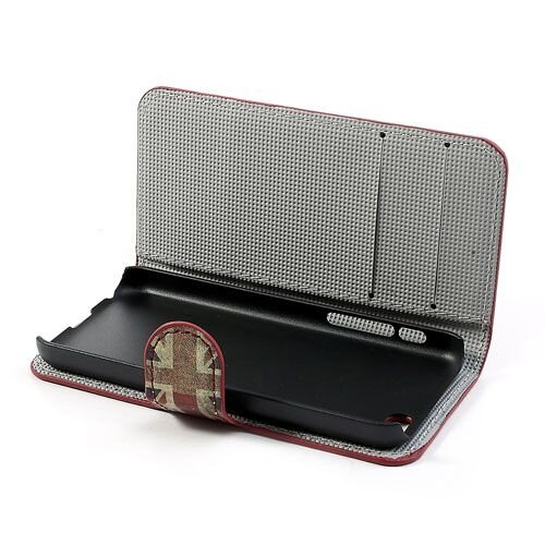 pu leren wallet iphone 5c engelse vlag