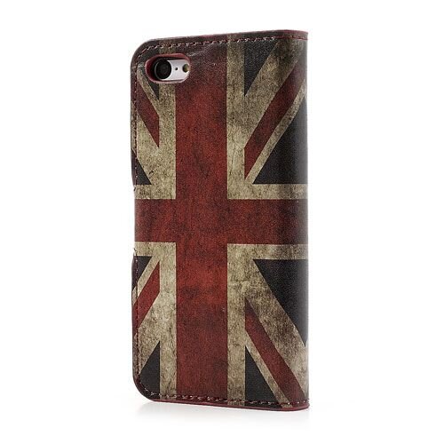 pu leren wallet iphone 5c engelse vlag