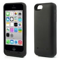 2600mAh externe batterij hoesje voor iPhone 5c - zwart
