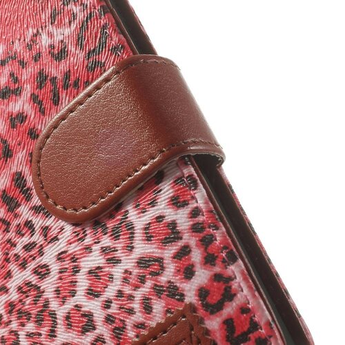 leopard leren wallet case stand voor iphone 5s 5 6931528