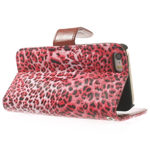 leopard leren wallet case stand voor iphone 5s 5 6931528