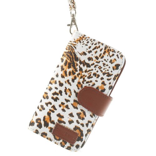leopard leren wallet case stand voor iphone 5s 5 6931531