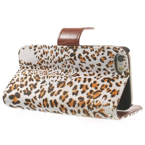 leopard leren wallet case stand voor iphone 5s 5 6931531
