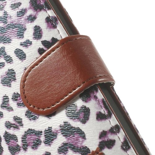 leopard leren wallet case stand voor iphone 5s 5 6931545