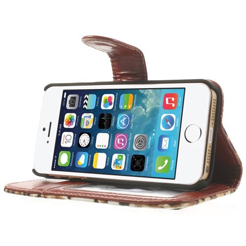 leopard leren wallet case stand voor iphone 5s 5 6931549 leopard leren wallet case stand voor iphone 5s 5 6931549
