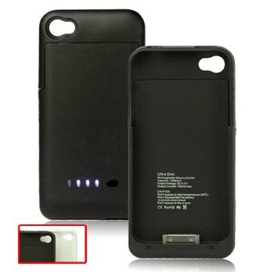 1900mAh externe batterij voor de iPhone 4 4S zwart
