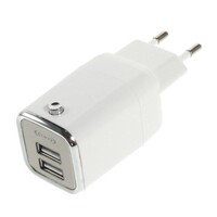 Dual USB-poort muur thuisoplader met Power Aan / Uit-schakelaar