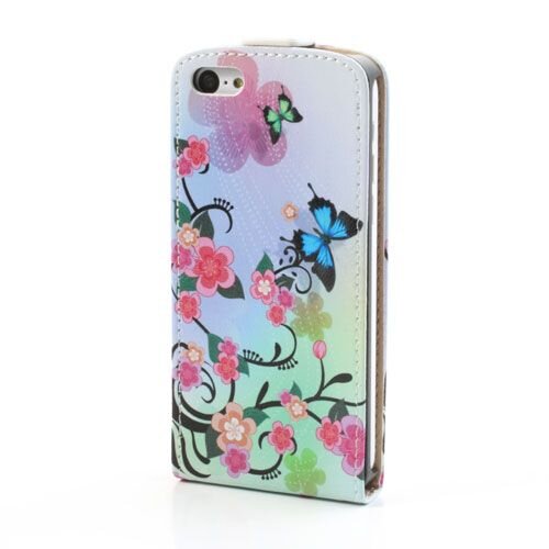 pu leren flipcase iphone 5c vlinder bloemen pu leren flipcase iphone 5c vlinder bloemen