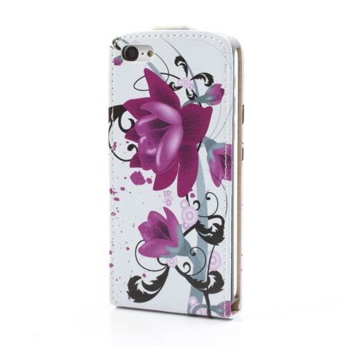 pu leren flipcase iphone 5c elegante lotus