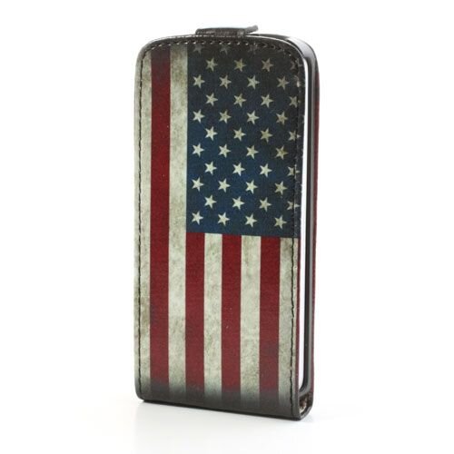 pu leren flipcase iphone 5c amerikaanse vlag