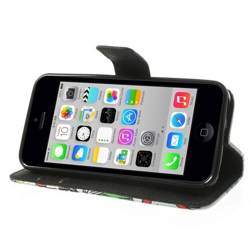 pu leren wallet iphone 5c graffiti