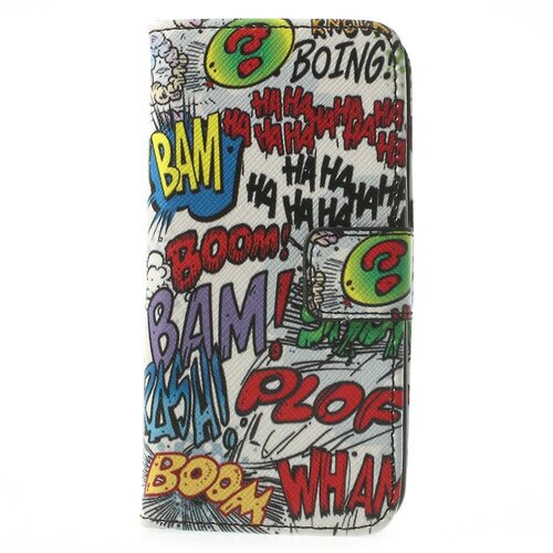 pu leren wallet iphone 5c graffiti