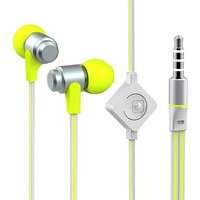 Oordopjes Wallytech In-Ear 3.5mm + Microfoon - Zilver / Groen