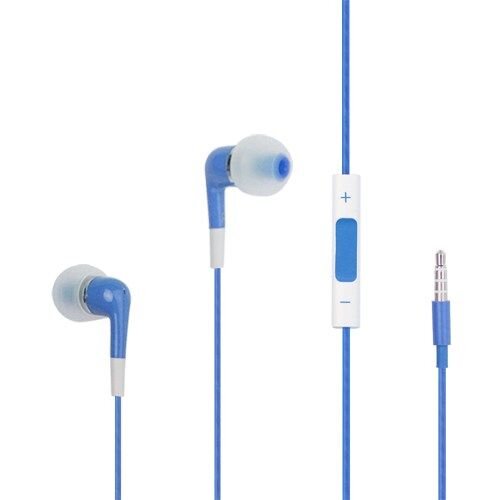 oordopjes stereo in ear remote blauw