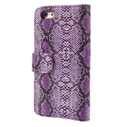 slangenprint pu lederen wallet stand voor iphone 7436505