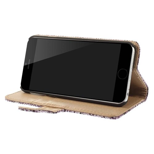 slangenprint pu lederen wallet stand voor iphone 7436505