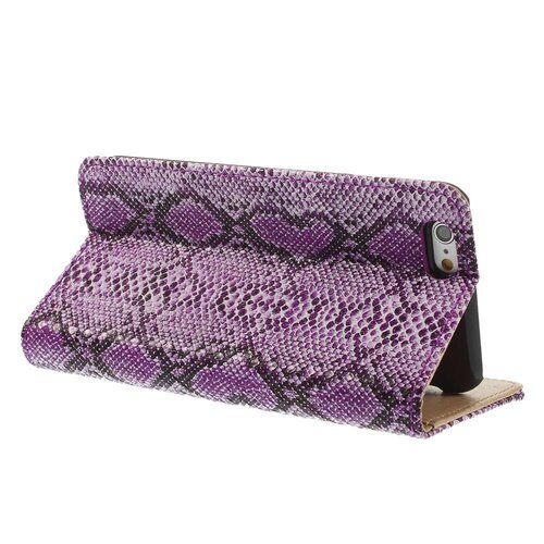 slangenprint pu lederen wallet stand voor iphone 7436505