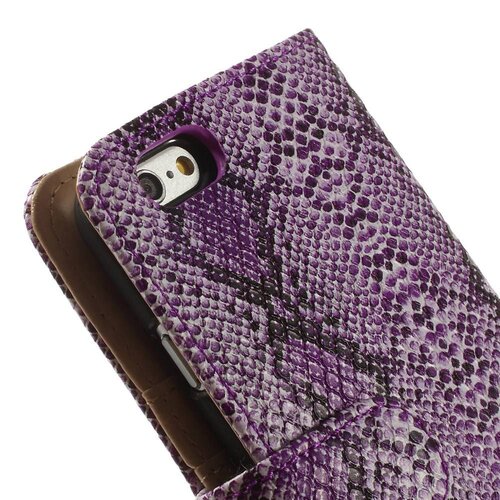 slangenprint pu lederen wallet stand voor iphone 7436505