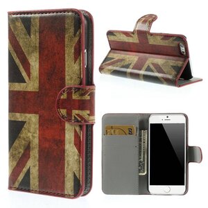 PU Leren Wallet iPhone 6(s) - Vlag Engeland