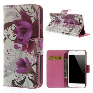 PU Leren Wallet iPhone 6(s) - Elegante Lotus