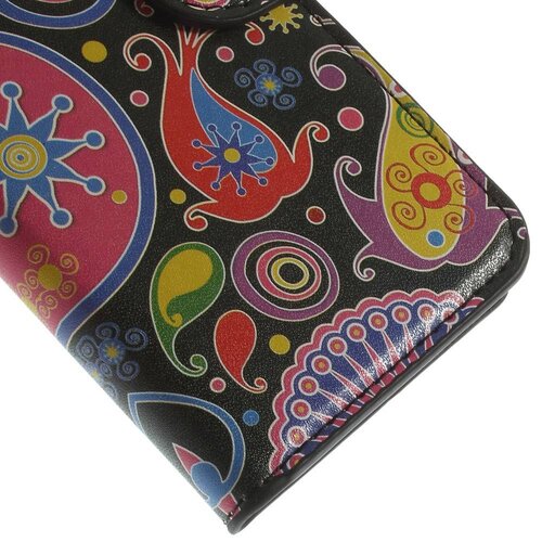 pu leren wallet iphone 6 s 60s fleurig pu leren wallet iphone 6 s 60s fleurig