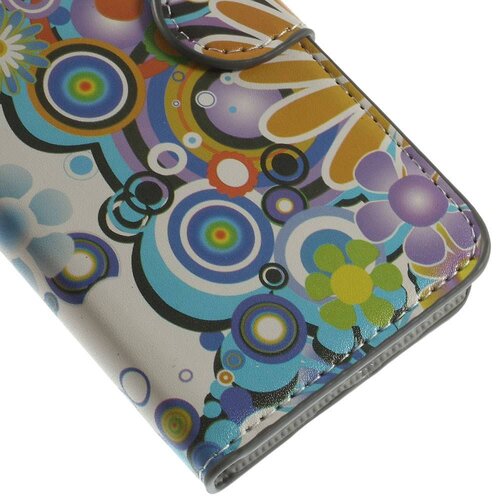 pu leren wallet iphone 6 s 60s bloemen pu leren wallet iphone 6 s 60s bloemen