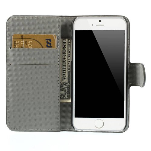 pu leren wallet iphone 6 s 60s bloemen pu leren wallet iphone 6 s 60s bloemen