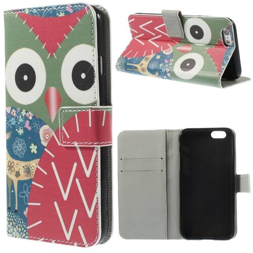 pu leren wallet iphone 6 s vlinders wit