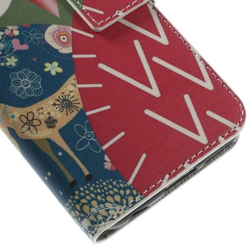 pu leren wallet iphone 6 s vlinders wit