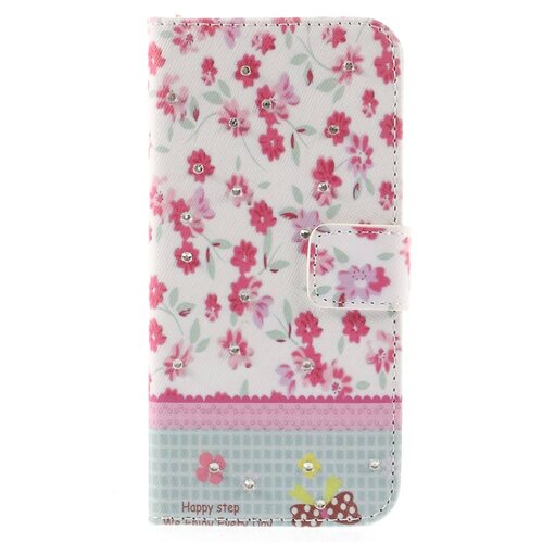 pu leren rhinestone wallet iphone 6 s roze camelia pu leren rhinestone wallet iphone 6 s roze camelia