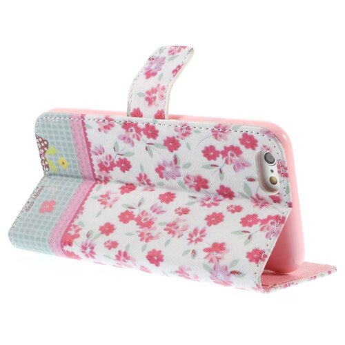 pu leren rhinestone wallet iphone 6 s roze camelia pu leren rhinestone wallet iphone 6 s roze camelia