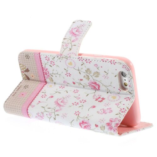 pu leren rhinestone wallet iphone 6 s roze peony pu leren rhinestone wallet iphone 6 s roze peony