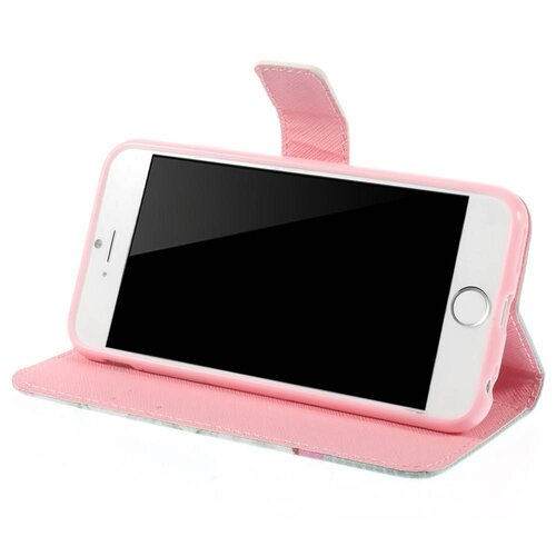 pu leren rhinestone wallet iphone 6 s pioenroos