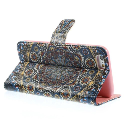 pu leren wallet iphone 6 s mandala patroon donker pu leren wallet iphone 6 s mandala patroon donker