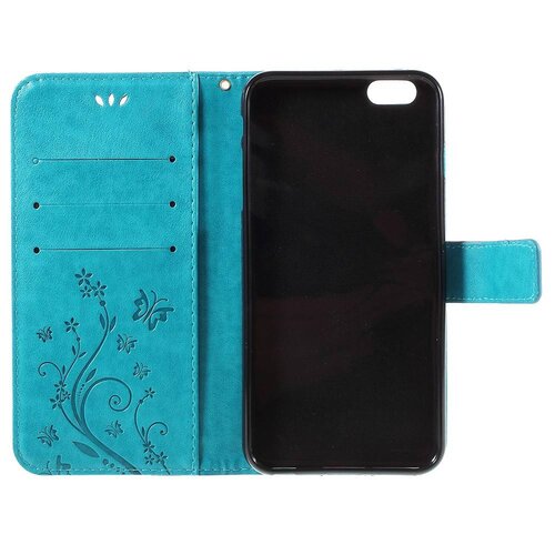 pu leren wallet iphone 6 s vlinders