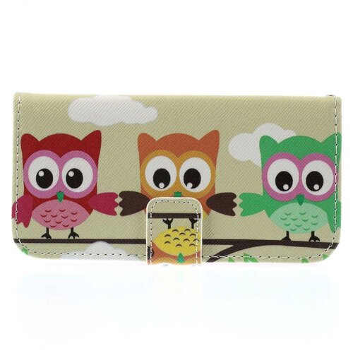 Uilenserie pu leren wallet iphone 6 s uiltjes op tak