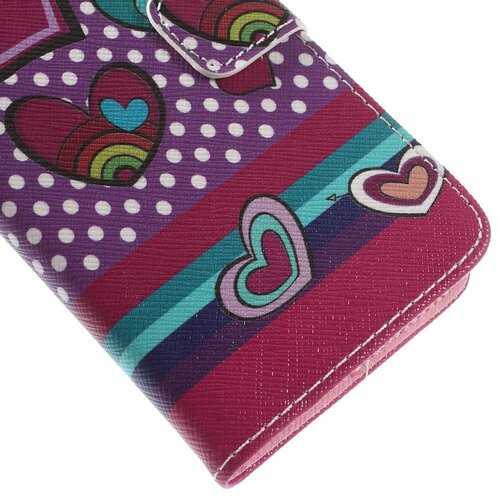 pu leren wallet iphone 6 s polka dot hartjes pu leren wallet iphone 6 s polka dot hartjes