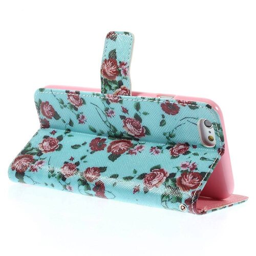 pu leren wallet iphone 6 s rozen cyaan pu leren wallet iphone 6 s rozen cyaan