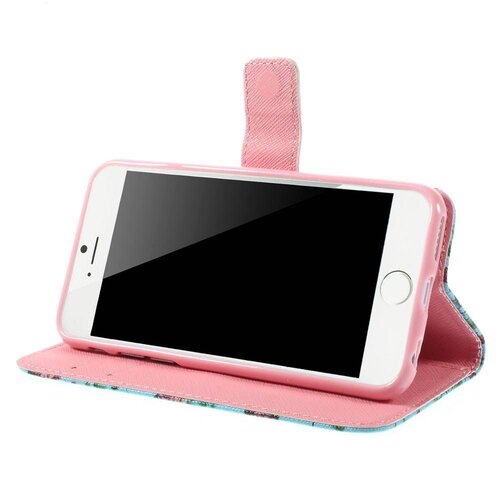 pu leren wallet iphone 6 s rozen cyaan pu leren wallet iphone 6 s rozen cyaan