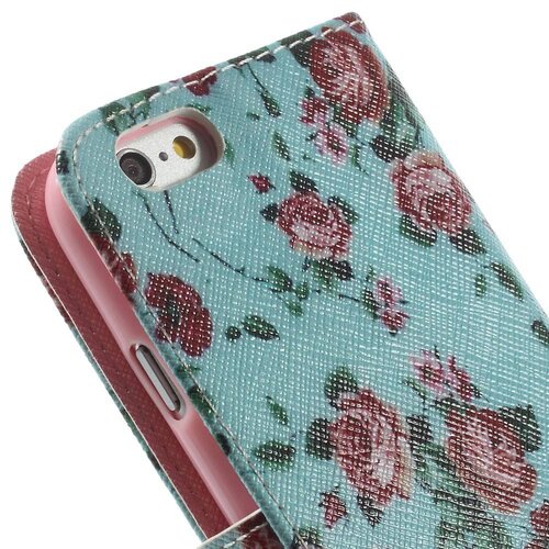 pu leren wallet iphone 6 s rozen cyaan pu leren wallet iphone 6 s rozen cyaan