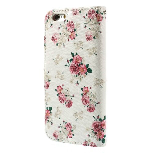 pu leren wallet iphone 6 s rozen wit