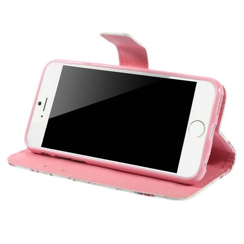 pu leren wallet iphone 6 s rozen wit