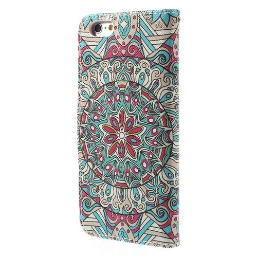 pu leren wallet iphone 6 s mandala patroon