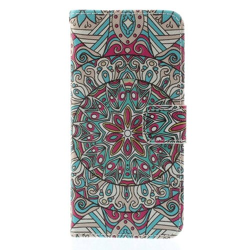 pu leren wallet iphone 6 s mandala patroon
