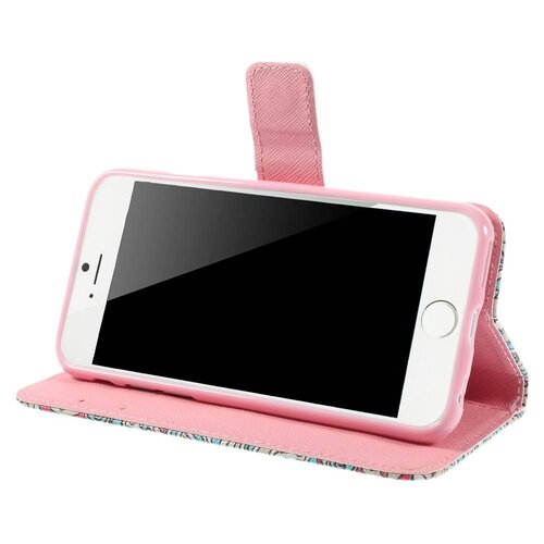 pu leren wallet iphone 6 s mandala patroon