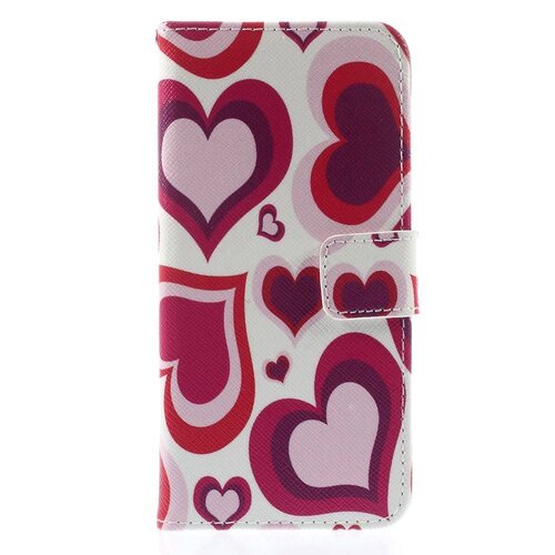 pu leren wallet iphone 6 s roze hartjes pu leren wallet iphone 6 s roze hartjes