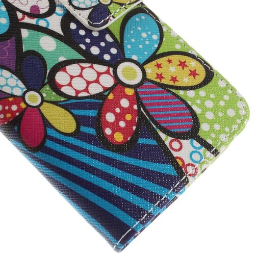 pu leren wallet iphone 6 s flower power